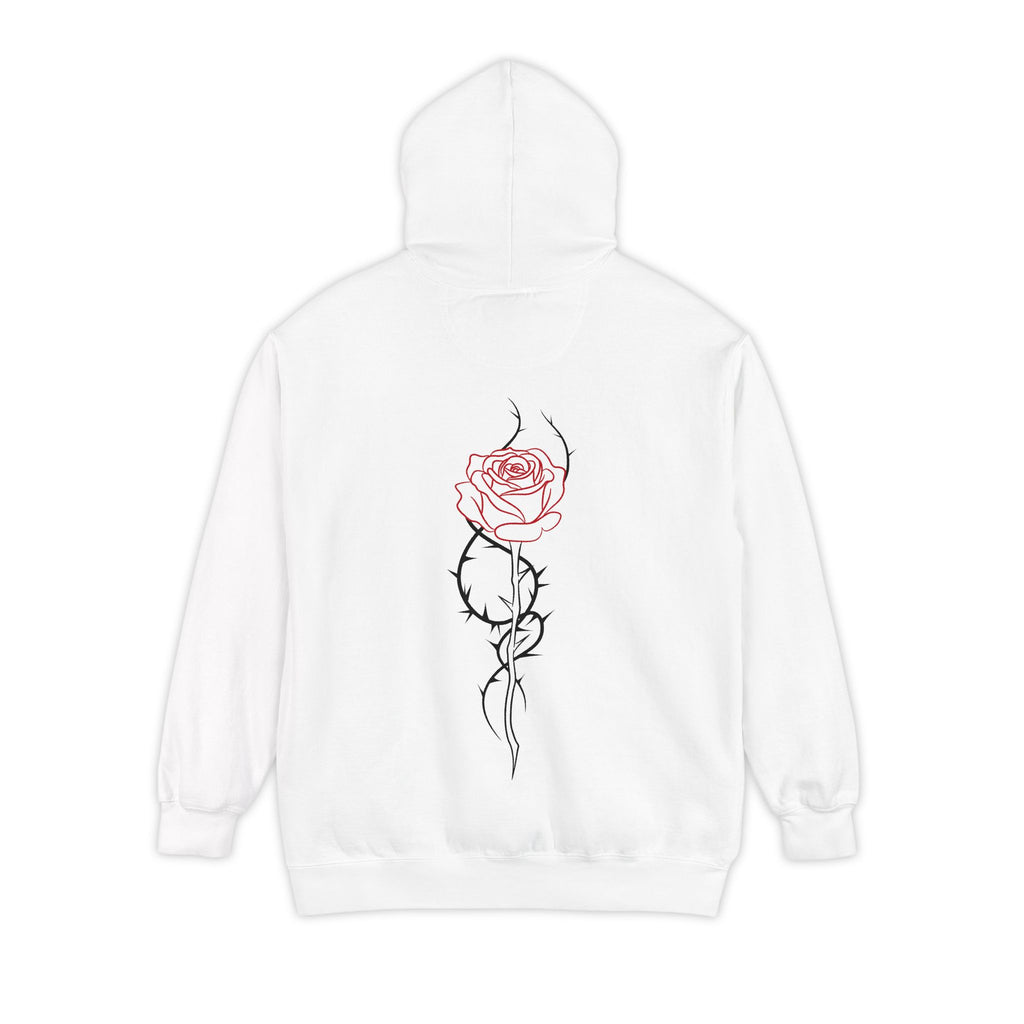 Unisex Hoodie - ROSE - white