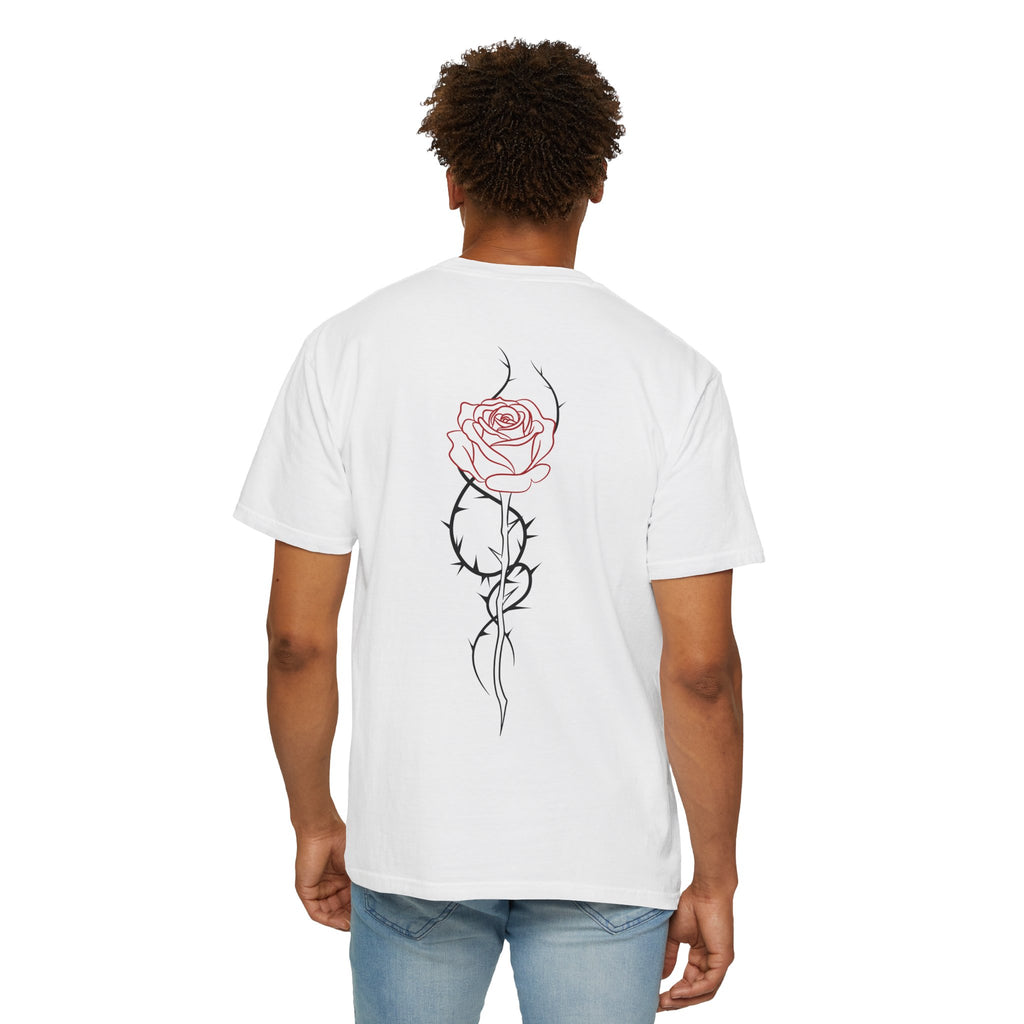 Unisex T-shirt - ROSE - white