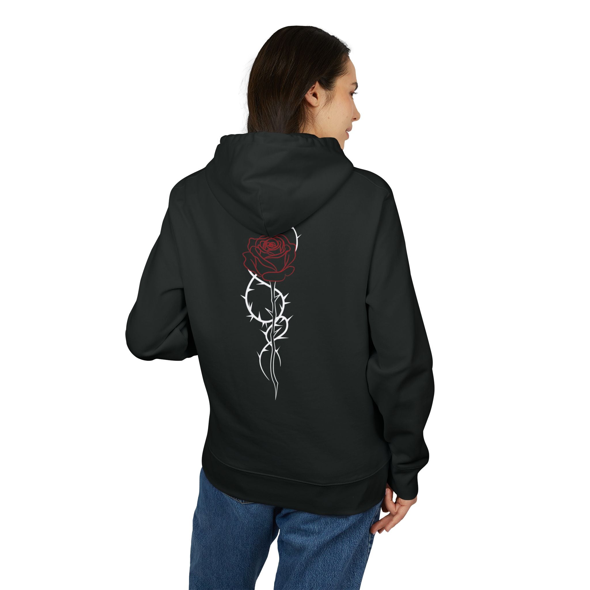 Unisex Hoodie - ROSE - black