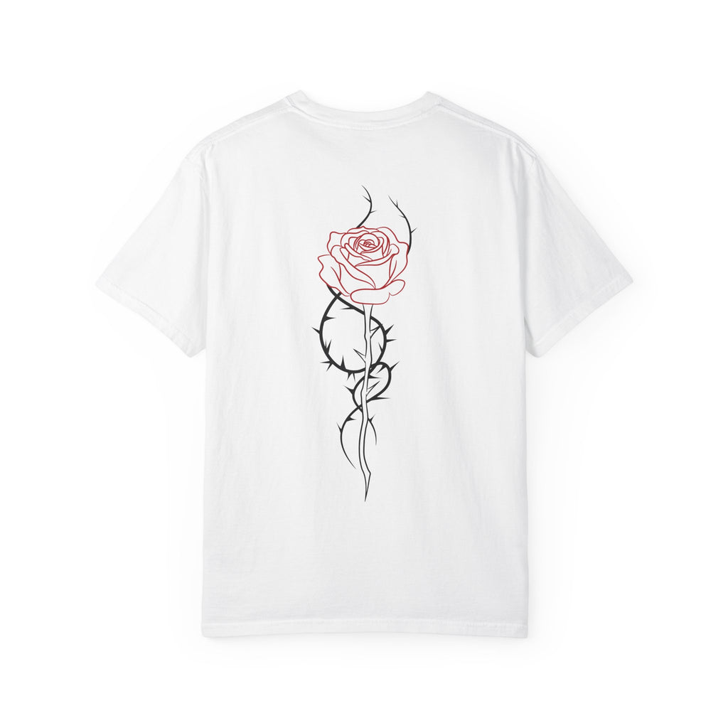Unisex T-shirt - ROSE - white