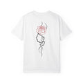 Unisex T-shirt - ROSE - white