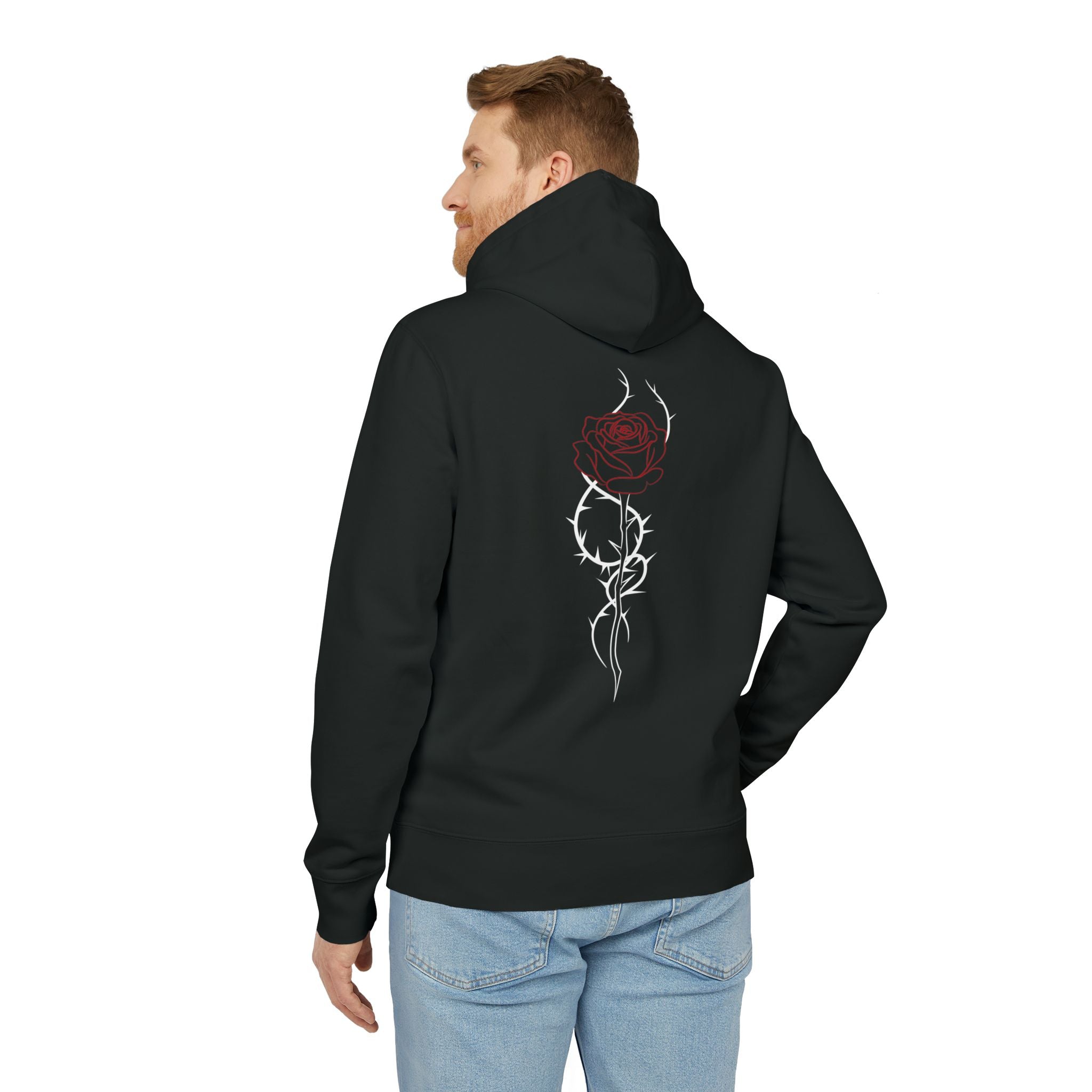 Unisex Hoodie - ROSE - black