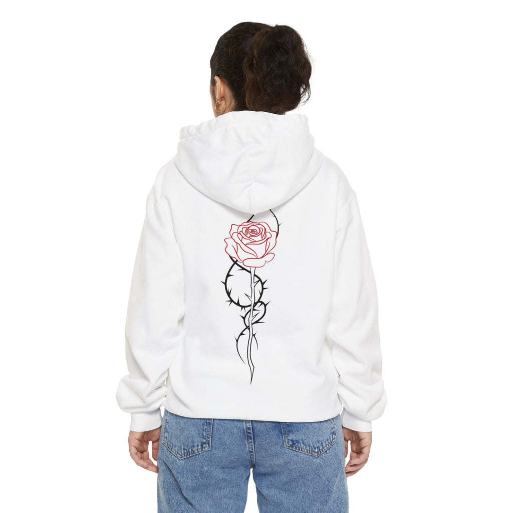Unisex Hoodie - ROSE - white